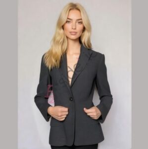 Piazza Sempione Charcoal gray Blue Pinstripe